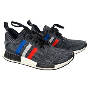 Adidas NMD_R1 PK Black Sneakers with Red and Blue Accents